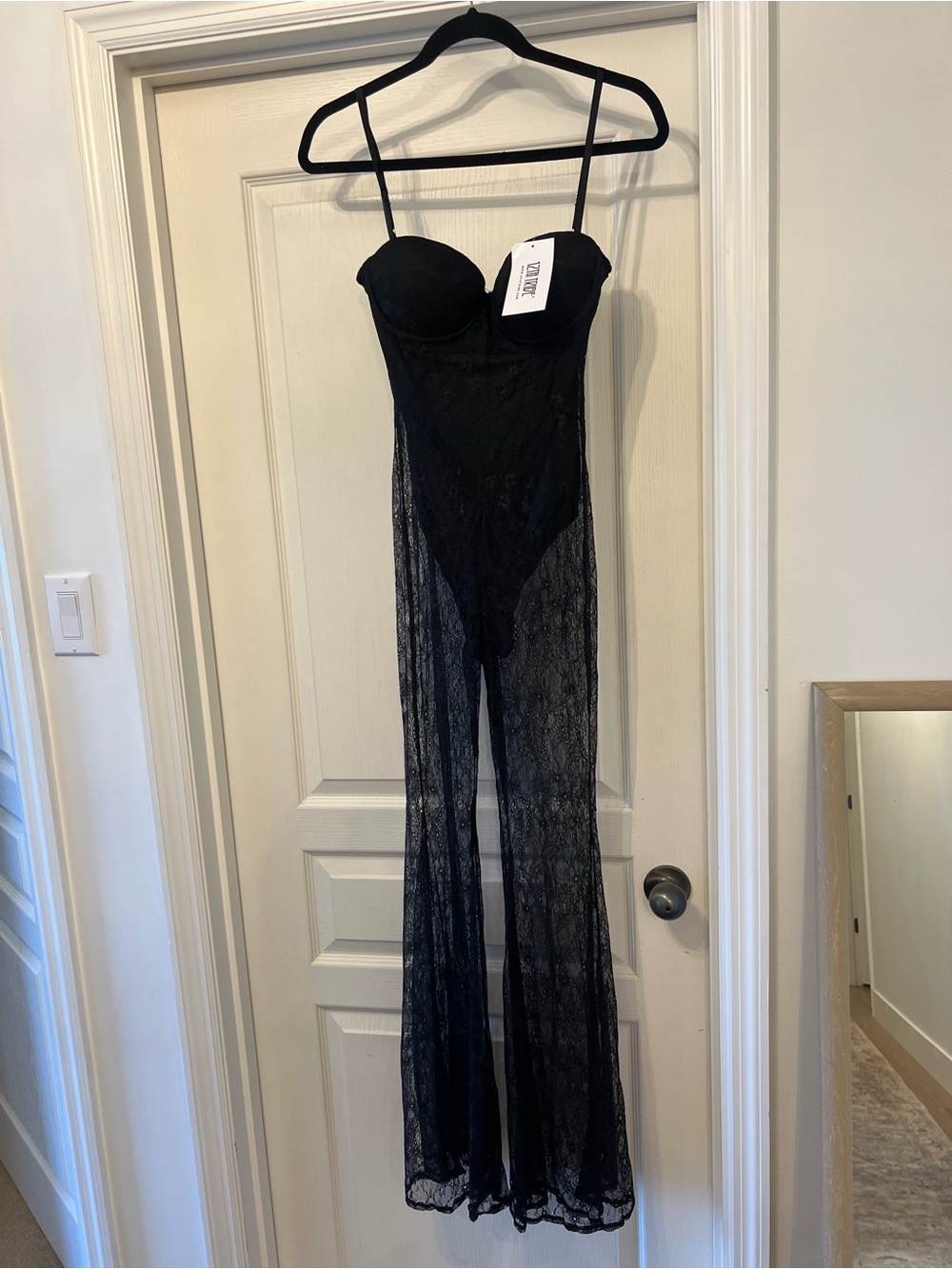 12th Tribe Belladonna Black Lace Jumpsuit XS - Picture 2 of 8